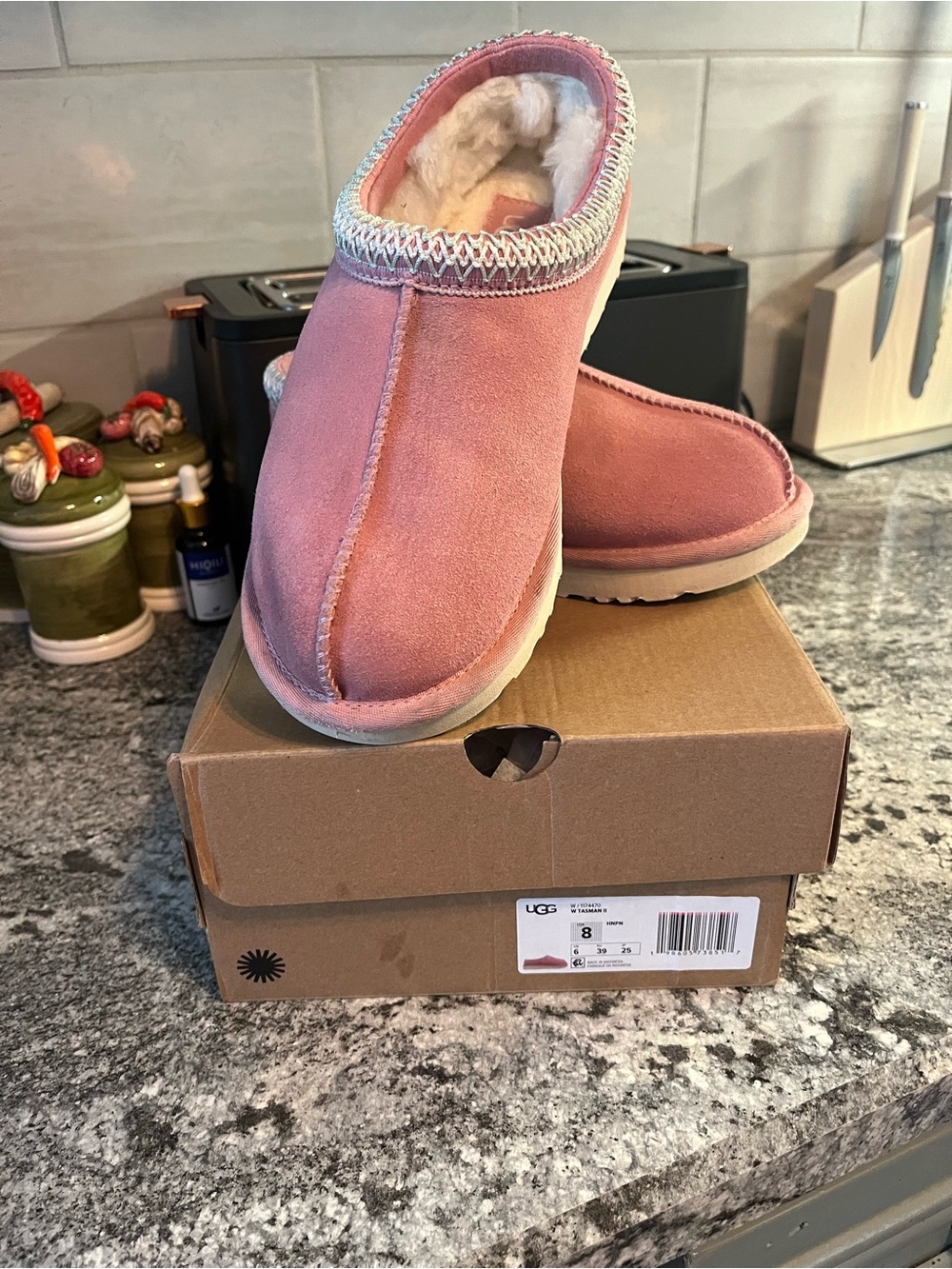 UGG Tasman II Slipper Pink Suede Women’s Size 8